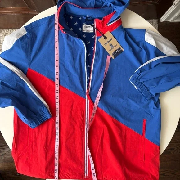 Chubbies Men’s The All Star Track Jacket Size Large New Mesh Lining Hooded